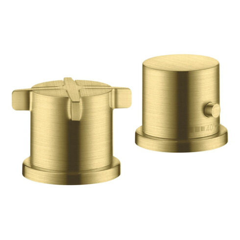 hansgrohe Fertigset Axor Citterio E 2-L-BW-Rand-Arm., m Thermostat, brush. brass