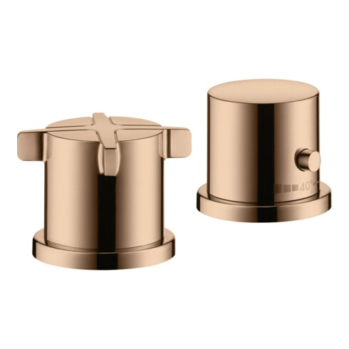 hansgrohe Fertigset Axor Citterio E 2-L-BW-Rand-Arm., m Thermostat, pol. r gold