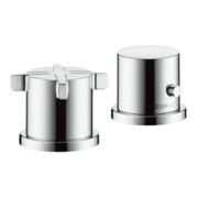 hansgrohe Fertigset Axor Citterio E 2-L-BW-Rand-Arm., mit Thermostat, chrom