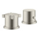 hansgrohe Fertigset Axor Citterio E 2-L-W-Ran-Arm, m Thermostat, Edelstahl-Optik-1