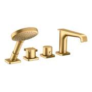 hansgrohe Fertigset Axor Citterio E 4-L-BW-Rand-Arm., m Thermostat, brush. brass
