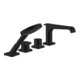 hansgrohe Fertigset Axor Citterio E 4-L-BW-Rand-Arm., m Thermostat, mattschwarz-1