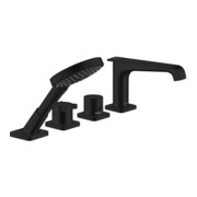 hansgrohe Fertigset Axor Citterio E 4-L-BW-Rand-Arm., m Thermostat, mattschwarz
