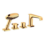 hansgrohe Fertigset Axor Citterio E 4-L-BW-Rand-Arm., m Thermostat, pol. gol opt