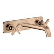 hansgrohe Fertigset Axor Citterio E UP-3-Loch-Waschtischarmatur, A 220mm, Pl., pol. r gol