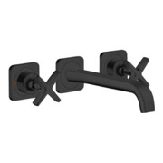 hansgrohe Fertigset Axor Citterio E UP-3-Loch-Waschtischarmatur, A 220mm, Roset., matt-sw