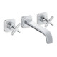 hansgrohe Fertigset Axor Citterio E UP-3-Loch-Waschtischarmatur, Ausl. 220mm, Roset., chr