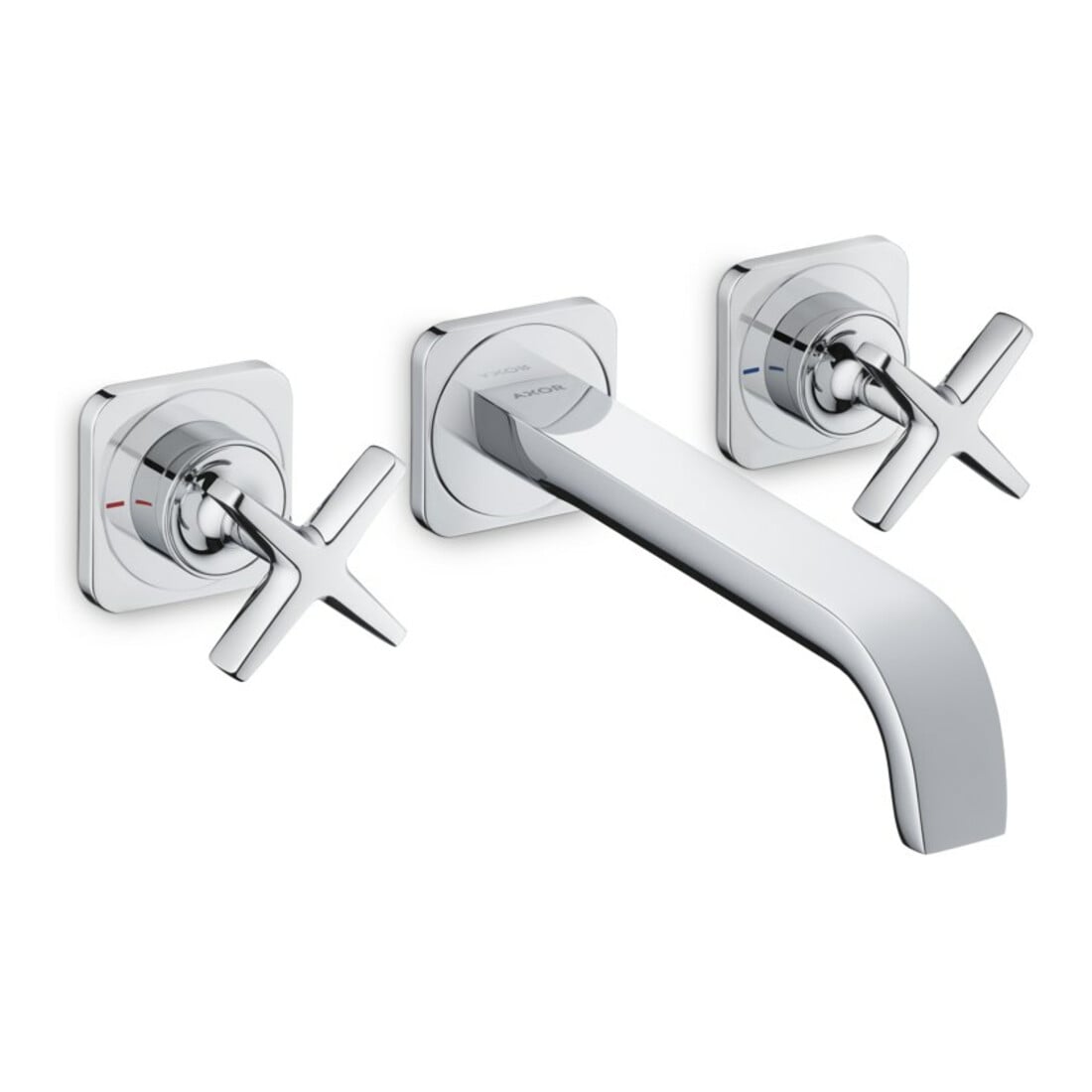 hansgrohe Fertigset Axor Citterio E UP-3-Loch-Waschtischarmatur, Ausl. 220mm, Roset., chr