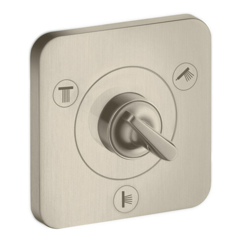 hansgrohe Fertigset Axor Citterio E UP-Ab- + Um-V 120x120mm, brush. ni.