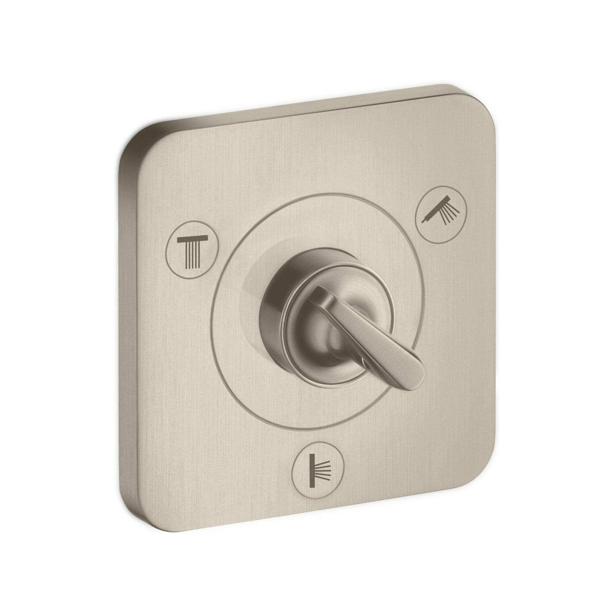 hansgrohe Fertigset Axor Citterio E UP-Ab- + Um-V 120x120mm, brush. ni.
