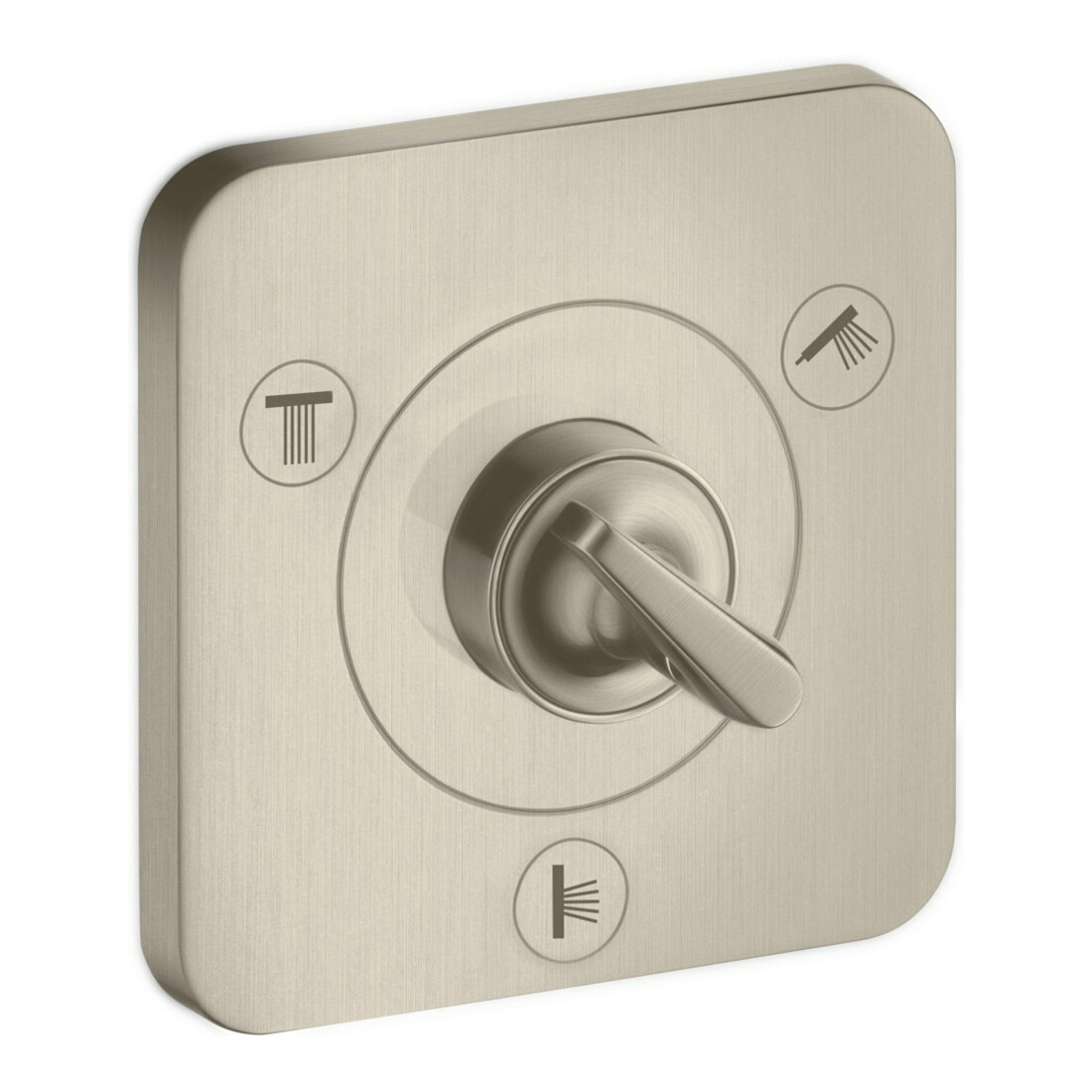 hansgrohe Fertigset Axor Citterio E UP-Ab- + Um-V 120x120mm, brush. ni.