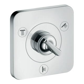 hansgrohe Fertigset Axor Citterio E UP-Ab- + Um-V 120x120mm, Edelstahl-Optik