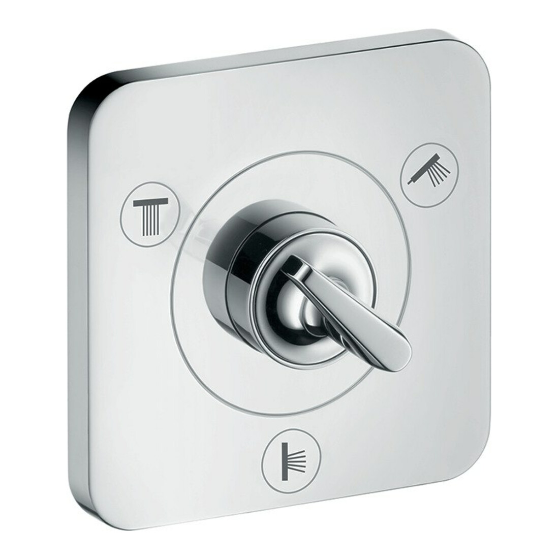 hansgrohe Fertigset Axor Citterio E UP-Ab- + Um-V 120x120mm, Edelstahl-Optik