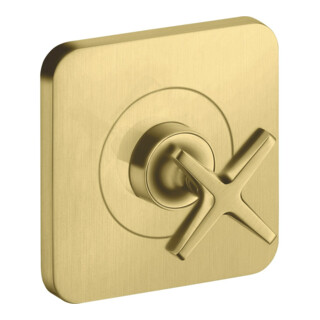 hansgrohe Fertigset Axor Citterio E UP-Absperrvtl. 120x120mm, brushed brass