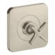 hansgrohe Fertigset Axor Citterio E UP-Absperrvtl. 120x120mm, brushed nickel-1
