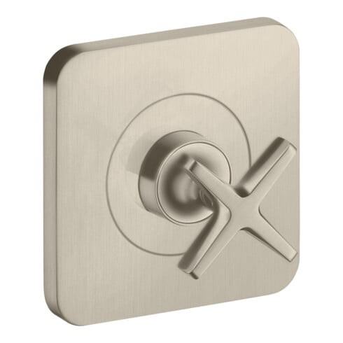 hansgrohe Fertigset Axor Citterio E UP-Absperrvtl. 120x120mm, brushed nickel