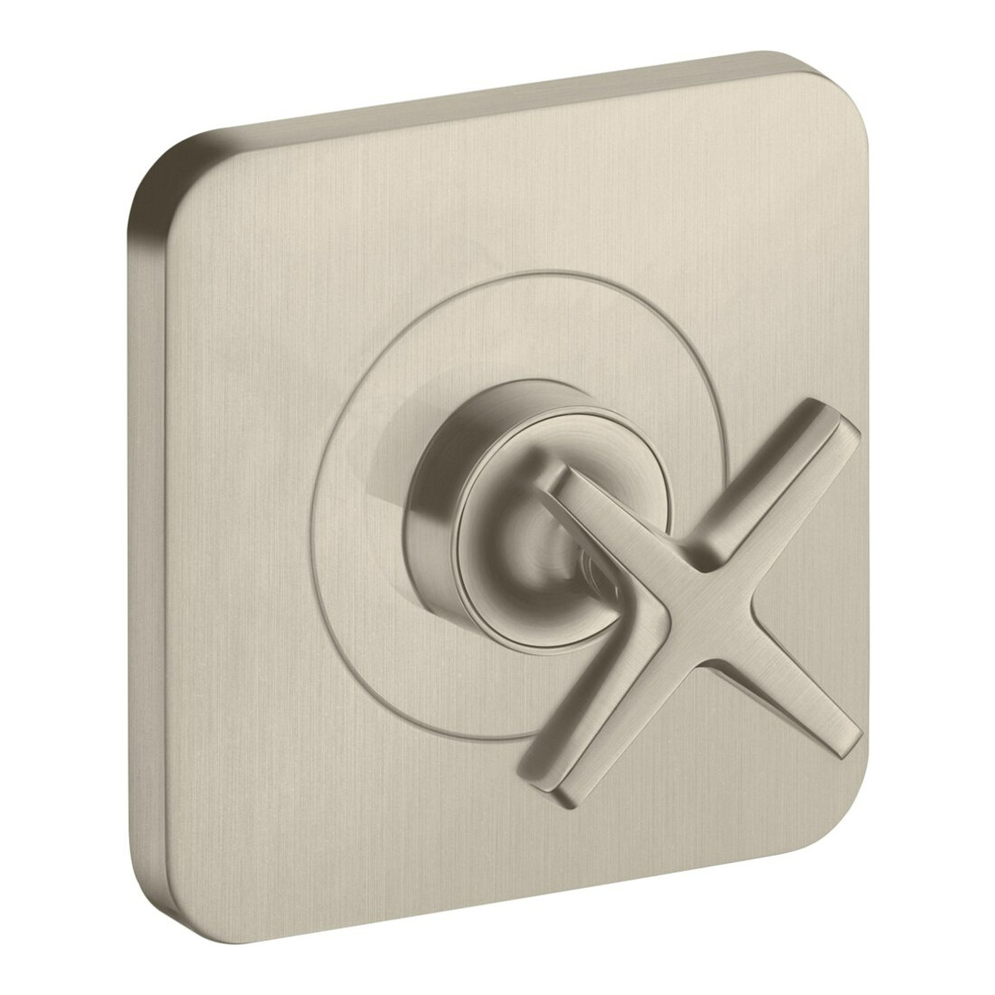 hansgrohe Fertigset Axor Citterio E UP-Absperrvtl. 120x120mm, brushed nickel