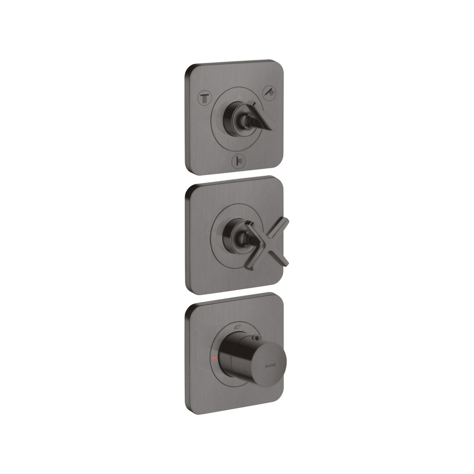 hansgrohe Fertigset Axor Citterio E UP-Thermostat 380/120, m Ros, brush. bla vc