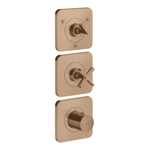 hansgrohe Fertigset Axor Citterio E UP-Thermostat 380/120, m Ros, brush. r gol