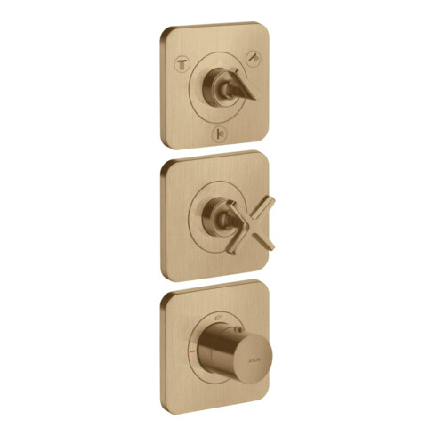 hansgrohe Fertigset Axor Citterio E UP-Thermostat 380/120, m Roset., brush. bron