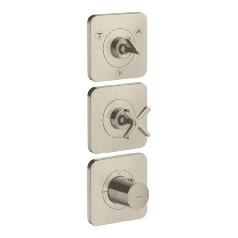 hansgrohe Fertigset Axor Citterio E UP-Thermostat 380/120, m Roset., brush. ni.