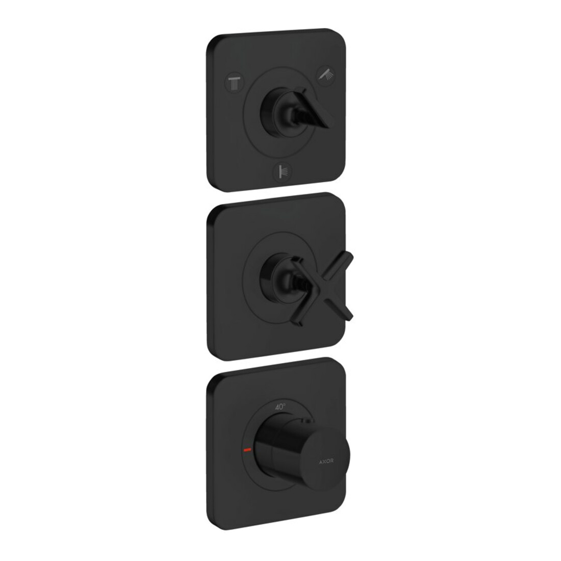 hansgrohe Fertigset Axor Citterio E UP-Thermostat 380/120, m Roset., matt-sw