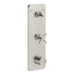 hansgrohe Fertigset Axor Citterio E UP-Thermostat 380x120mm, m Pl, Edelstahl-Optik