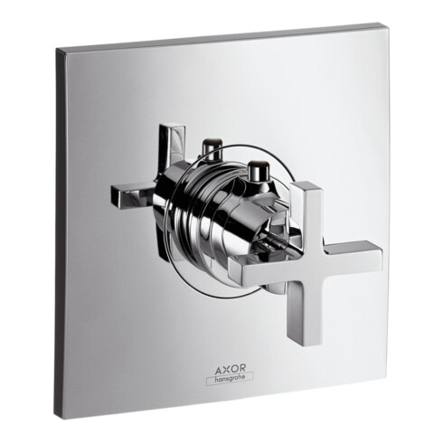 hansgrohe Fertigset Axor Citterio HF UP-Thermostat, mit Kreuzgriff, chrom