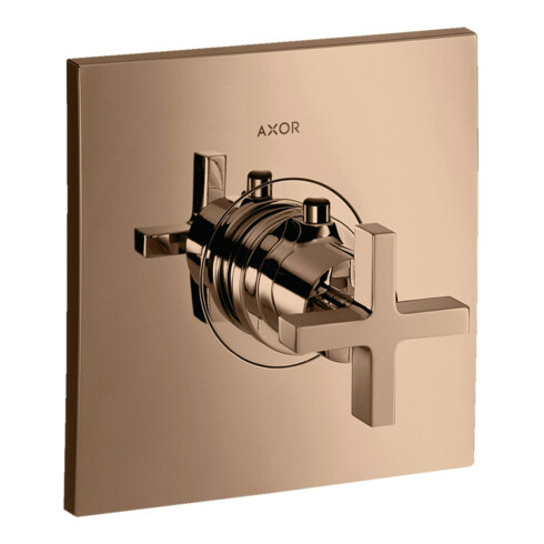 hansgrohe Fertigset Axor Citterio HF UP-THM, m Kreuzgriff, polished red gold