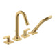 hansgrohe Fertigset Axor Citterio M 4-L-BW-Rand-Arm, A 135mm, brush. gol opt-1