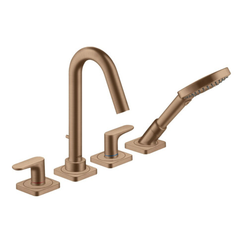 hansgrohe Fertigset Axor Citterio M 4-L-BW-Rand-Arm, A 135mm, brush. r gol