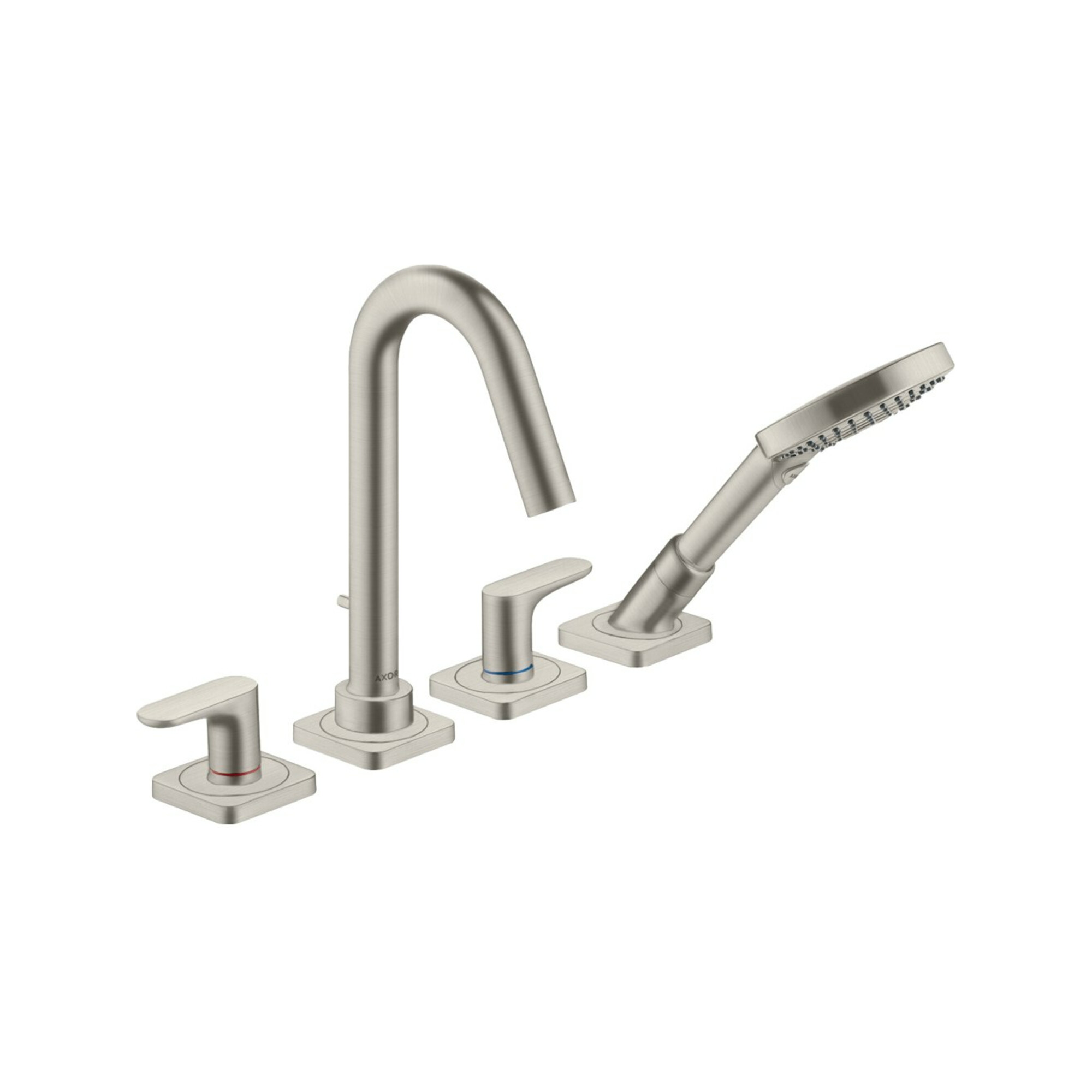 hansgrohe Fertigset Axor Citterio M 4-L-BW-Rand-Arm, A 135mm, Edelstahl-Optik