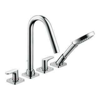 hansgrohe Fertigset Axor Citterio M 4-L-Fliese-Ar, Ausl. 190mm, Roset., chr