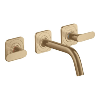 hansgrohe Fertigset Axor Citterio M UP-3-Loch-Waschtischarmatur, A 166mm, Ro, brush. bron