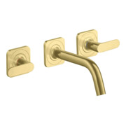 hansgrohe Fertigset Axor Citterio M UP-3-Loch-Waschtischarmatur, A 166mm, Ros., brush. br