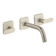 hansgrohe Fertigset Axor Citterio M UP-3-Loch-Waschtischarmatur, A 166mm, Ros., brush. ni.
