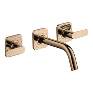 hansgrohe Fertigset Axor Citterio M UP-3-Loch-Waschtischarmatur, A 166mm, Ros., pol. r gol