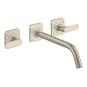 hansgrohe Fertigset Axor Citterio M UP-3-Loch-Waschtischarmatur, A 226mm, Ros, brush. ni.