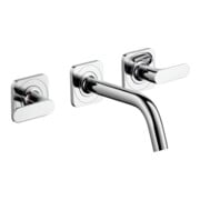 hansgrohe Fertigset Axor Citterio M UP-3-Loch-Waschtischarmatur, Ausl. 166mm, Ros., chr