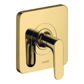 hansgrohe Fertigset Axor Citterio M UP-Absperrvtl., m Hebel, pol. gold optic
