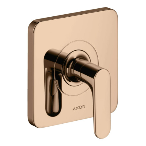 hansgrohe Fertigset Axor Citterio M UP-Absperrvtl., m Hebel, pol. red gold