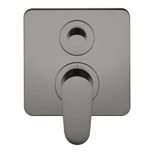 hansgrohe Fertigset Axor Citterio M UP-Wannen-Einhebelmischer, polished black chrome