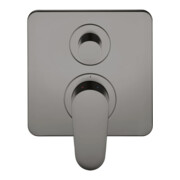 hansgrohe Fertigset Axor Citterio M UP-Wannen-Einhebelmischer, polished black chrome