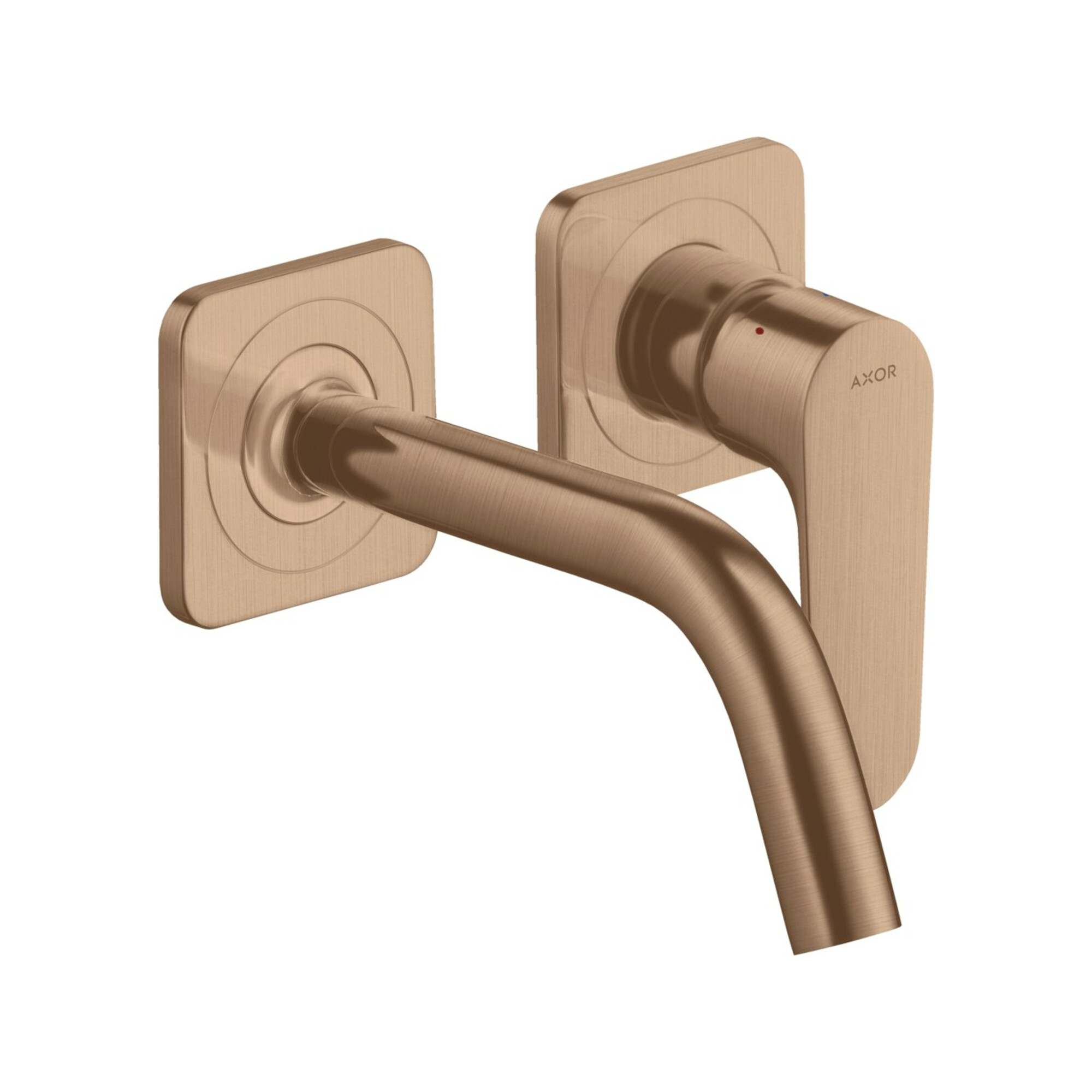 hansgrohe Fertigset Axor Citterio M UP-Waschtisch-Einhebelmischer, A 167mm, m Ros, brush. r gol