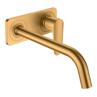 hansgrohe Fertigset Axor Citterio M UP-Waschtisch-Einhebelmischer, A 227mm, m Pl, brush. gol opt