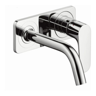 hansgrohe Fertigset Axor Citterio M UP-Waschtisch-Einhebelmischer, Ausl. 167mm, m Platte, chrom