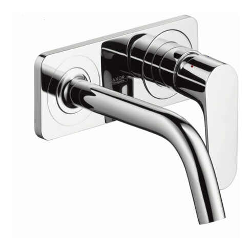 hansgrohe Fertigset Axor Citterio M UP-Waschtisch-Einhebelmischer, Ausl. 167mm, m Platte, chrom