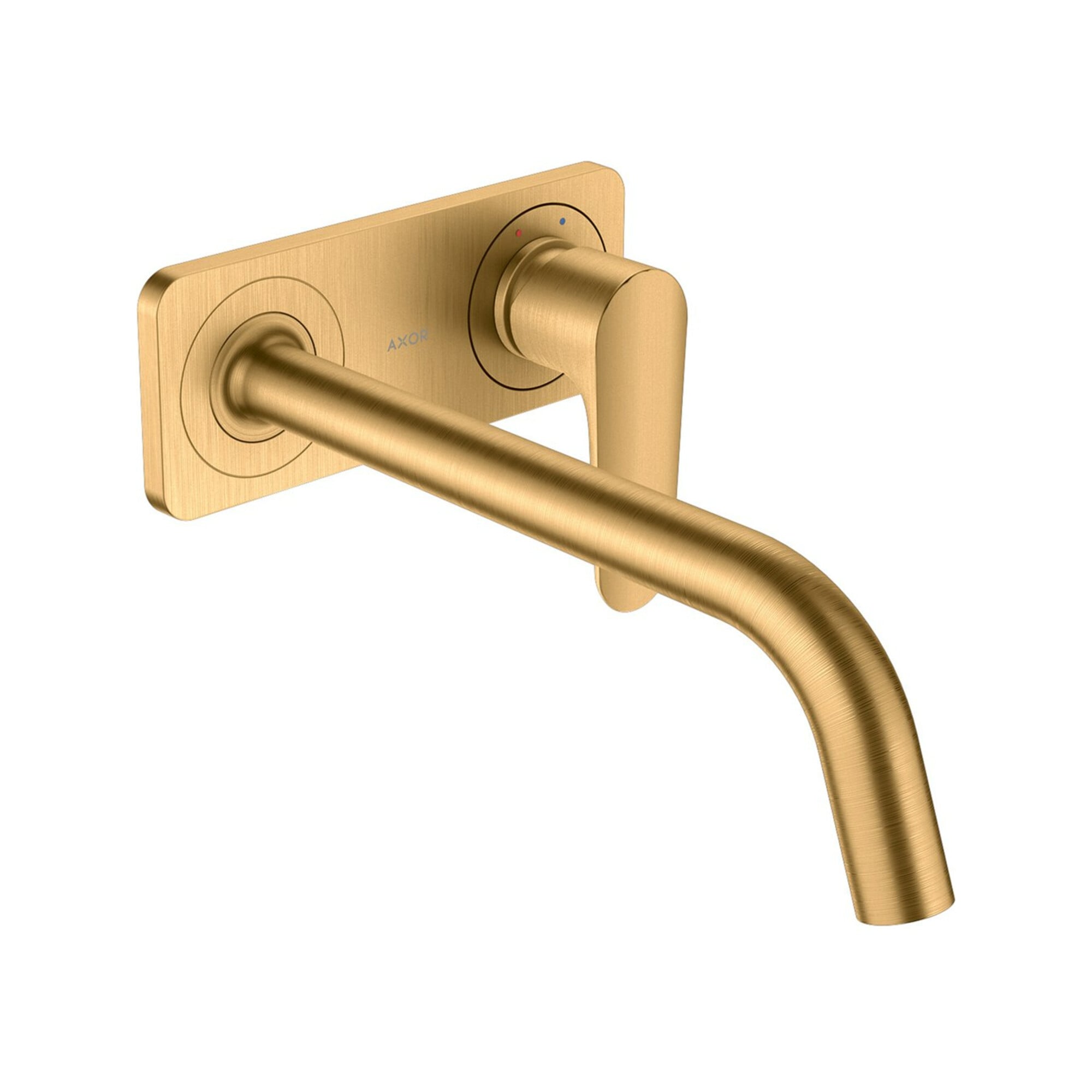 hansgrohe Fertigset Axor Citterio M UP-Waschtisch-Einhebelmischer, Ausl. 227mm, m Pl., brush. br