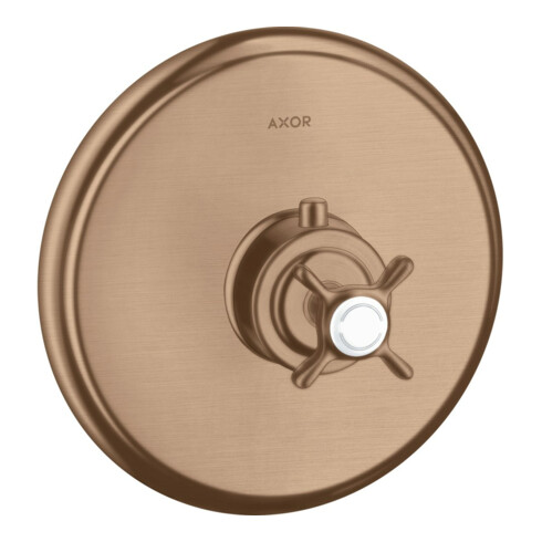 hansgrohe Fertigset Axor Montreux HF UP-THM, mit Kreuzgriff, brushed red gold