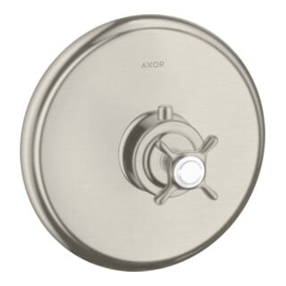 hansgrohe Fertigset Axor Montreux HF UP-THM, mit Kreuzgriff, Edelstahl-Optik